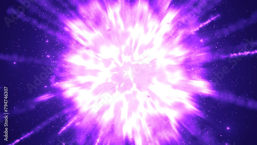 紫色の爆発のエフェクト