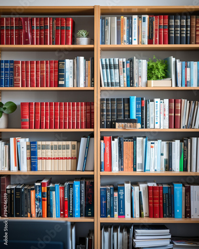 shelves with books