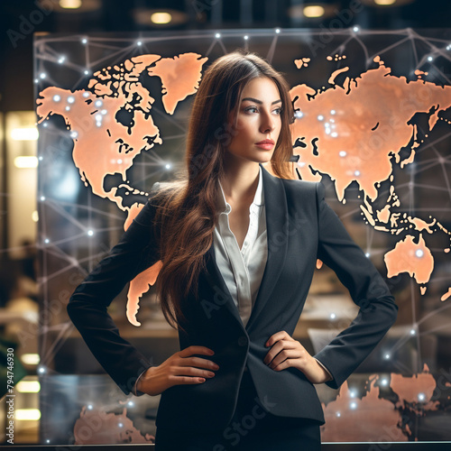 person with network icons