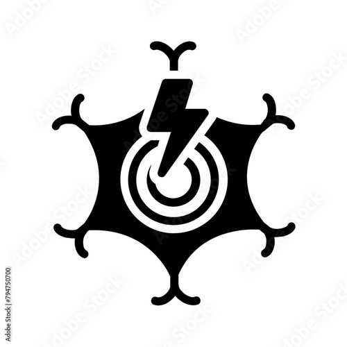Vector solid black icon for Neuropathic pain