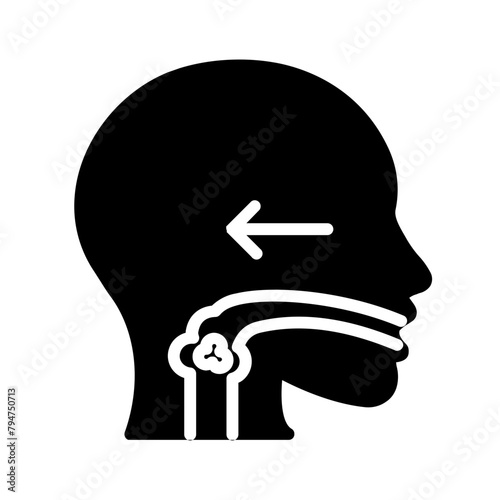 Vector solid black icon for Swallow