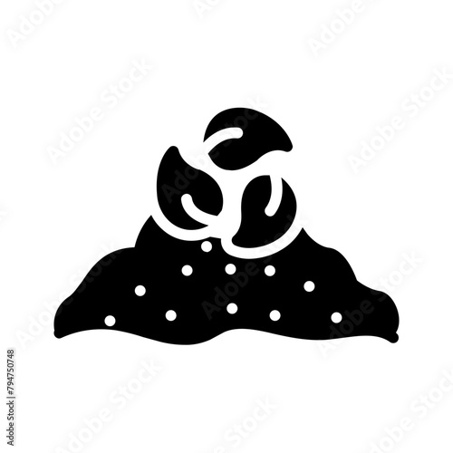 Vector solid black icon for Compost