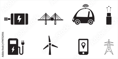 free mobil, location, car icon illustration photo