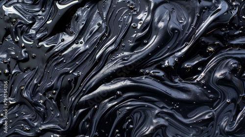 Obraz na płótnie A background texture of oil black swirling thick sticky material w salonie