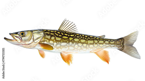 Mackerel fish, seafood isolated on a white background, aquatic animal