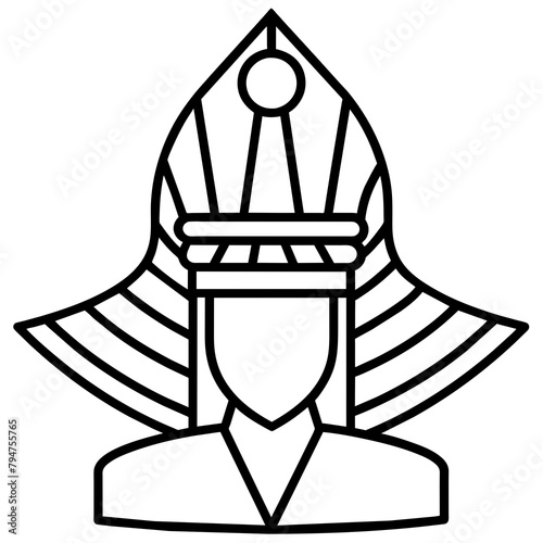 T-shirt Design Vector An Osiris crown icon - Vector - Vector art - Vector illustration - Vector design - Latest Vector - Ultimate Vector - Premium Vector - Vector pro - Premium illustration