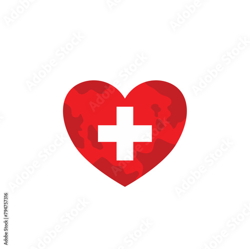 World red cross day concept