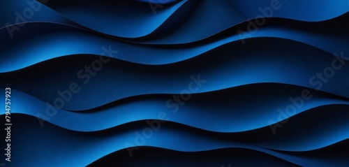 Whispers of Tranquility  Captivated by Navy Blue Wave Patterns