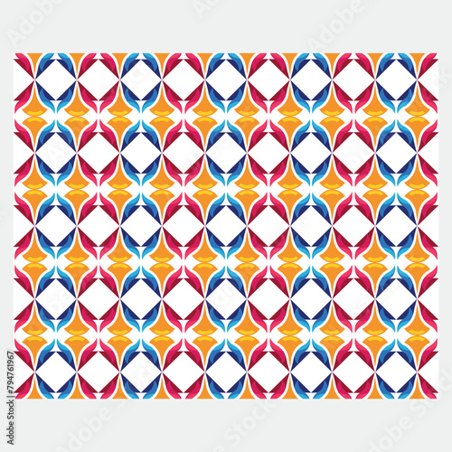 Flat design colorful geometric pattern