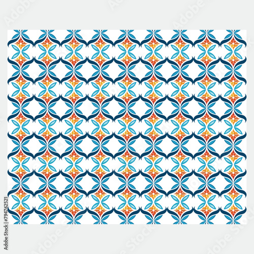 Flat design colorful geometric pattern