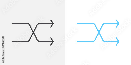 Music Arrangement Icons with Shuffle and Loop Features