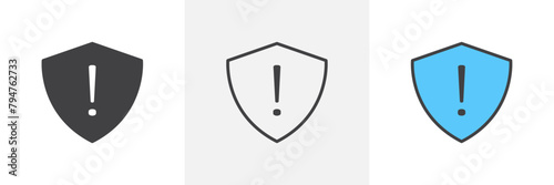 High-Risk Shield Alert with Virus Warning Indicators