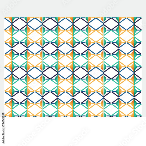 Flat design colorful geometric pattern