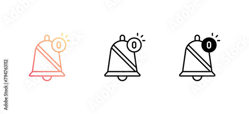 Bell icon design with white background stock illustration