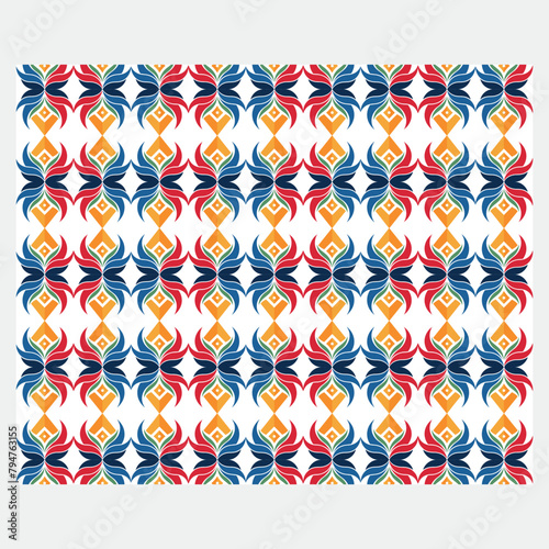 Flat design colorful geometric pattern
