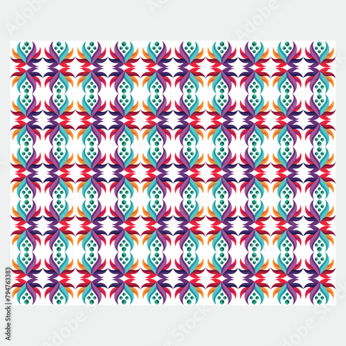 Flat design colorful geometric pattern
