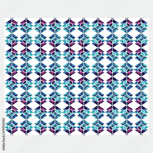 Flat design colorful geometric pattern