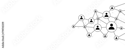 Network technology people user structure connect dots and lines background template vector. Wireless server communication system. Team social linked global digital database. 
