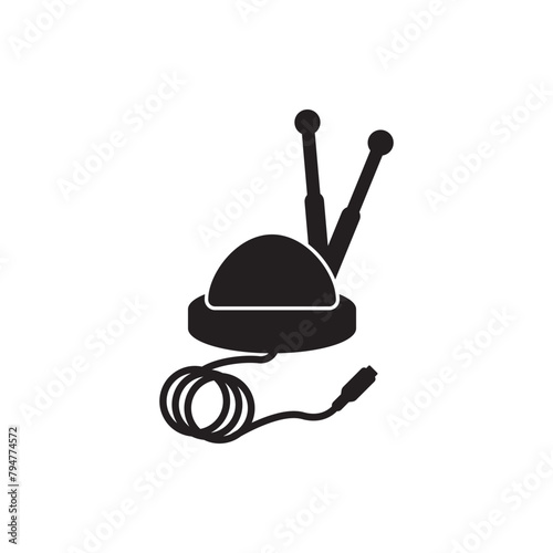 Television transmitter symbol icon, vector illustration design