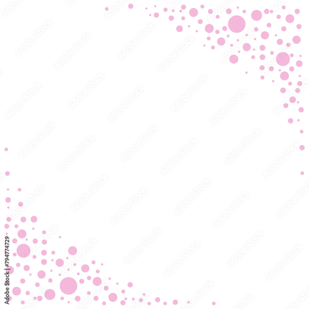 Pink Dots Abstract Corner Frame Background Vector Art Pink Dots Abstract Corner Frame Background Vector Art