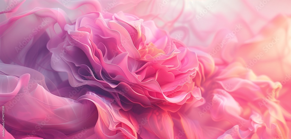 Abstract background, Pink rose flower with pastel ink. Creative abstract spring nature