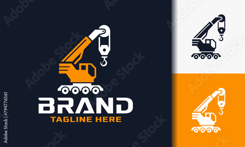 Crane and Lifting Equipment logo vector design template illustration