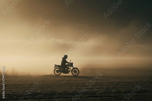 motorbike in the desert