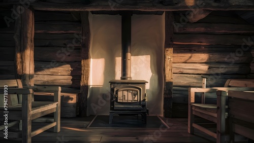 interior of a fireplace