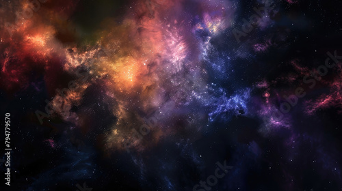 Galaxy background with nebulae combines color and light to depict the wonders of outer space © boxstock production