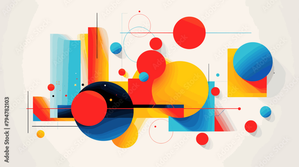 Obraz premium Concept vector illustration of presentation background.