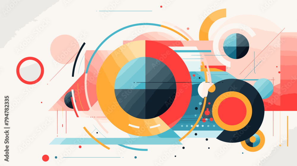 Obraz premium Concept vector illustration of presentation background.