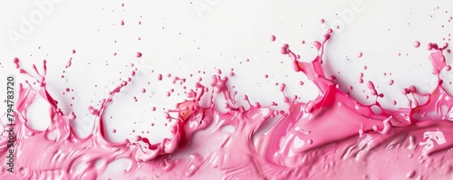 Background with abstract liquid wave splash. Pink colored.