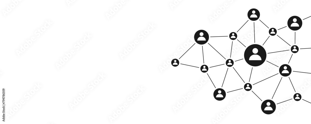 People user structure connect dots and lines background template vector. Network technology wireless server communication system. Team social linked global digital database.