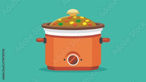 A slowcooker filled with hearty lentil stew using minimal energy while still producing delicious and nutritious meals.