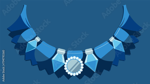 Making a statement necklace out of old denim scraps and metal bottle caps.