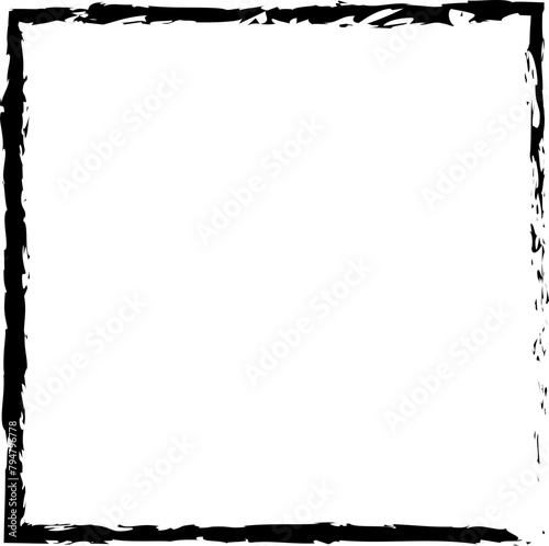 square geometric line brush stoke shape
