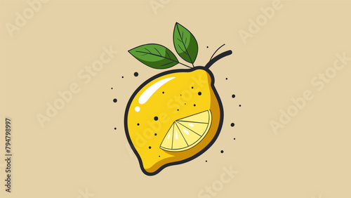 A handdrawn illustration of a lemon with the caption lemon juice a natural stain remover