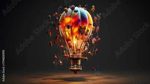 hot air balloon in the sky