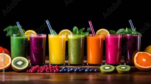  Vibrantly colored detox vegan juice smoothie drinks
