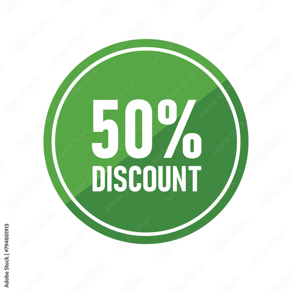 discount 50% badges promo sales marketing strategy green modern round design discount 50% badges promo sales marketing strategy green modern round design