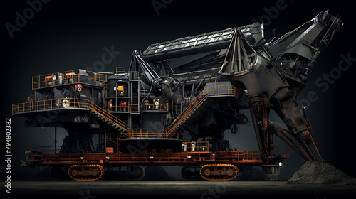 Vintage coal mining equipment with available space