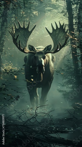 Amazing Moose background wallpaper image © Leli