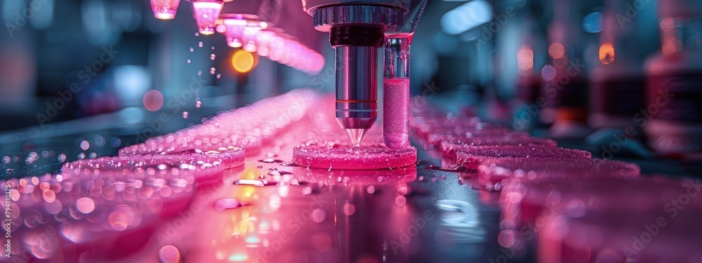 Histology Lab With Slides Being Stained For Microscopy Examination