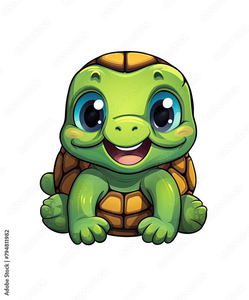 Fototapeta premium funny turtle cartoon