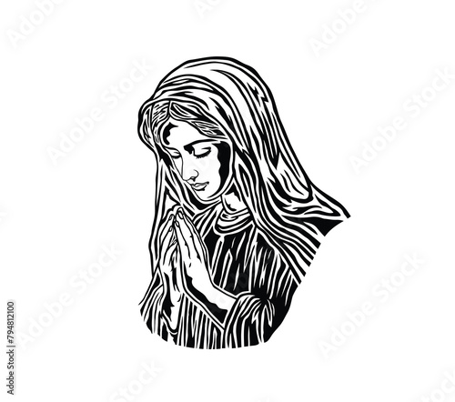 The Virgin Mary, art vector design