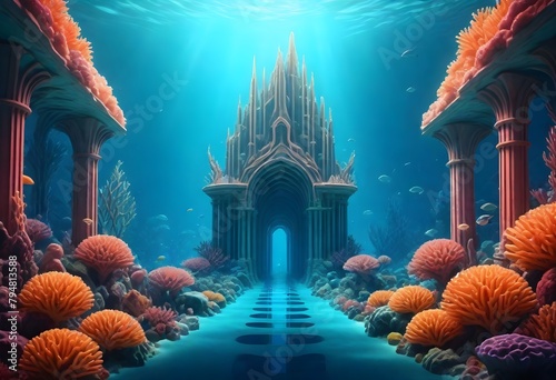 Modernist style a hyperrealistic 8k underwater cor (2) photo
