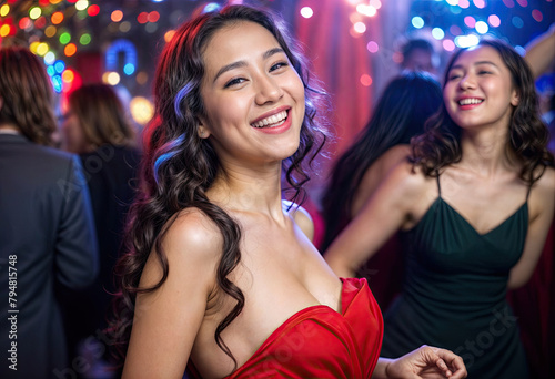 Stunning Latina Woman, 20-30, Preparing at Disco Party