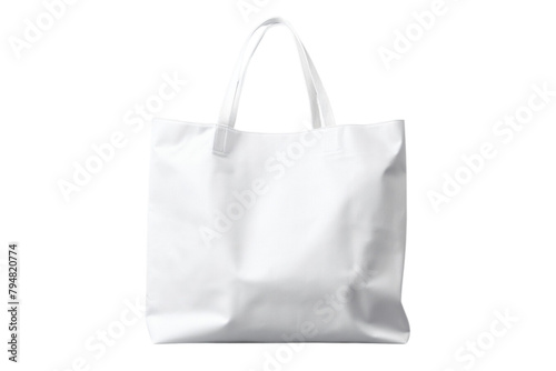 Tote bag fabric cloth shopping sack mockup isolated on white background
