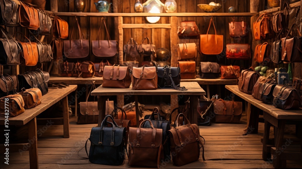 A room filled with a vibrant array of colored bags of all shapes and sizes