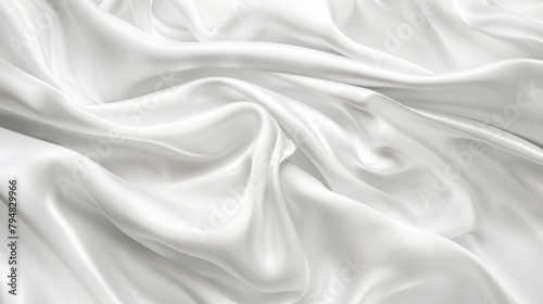 Abstract white background of a soft wave of cloth